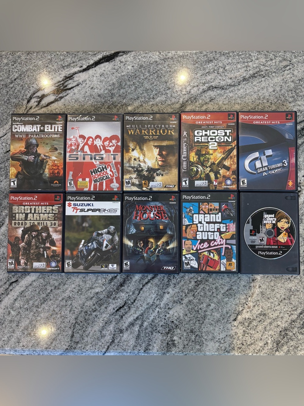 Lot of 10 Sony PlayStation 2 PS2 Games - GTA, Monster House, Gran Turismo & More